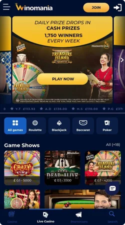 Winomania live casino