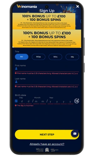 Register on official site